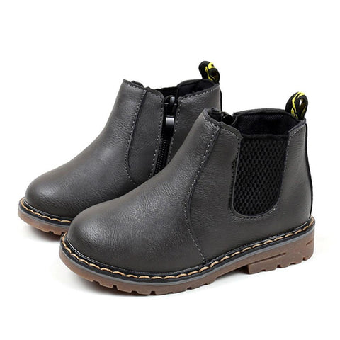 2017 Boys Girls Boots Kids Shoes Sneakers Winter Children Boys Girls Martin Boots Handmade Leather Boots Baby Boys Girls Shoes