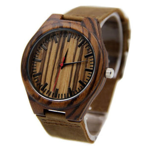 Fashion Leather Bamboo Wooden Watches