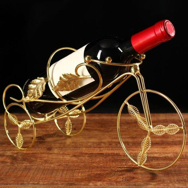 Innovative Tricycle Style Wine Racks Handmade Plating Fashion Wine Rack Beer Whisky Wine Bottles Holder Decor Shelf Display