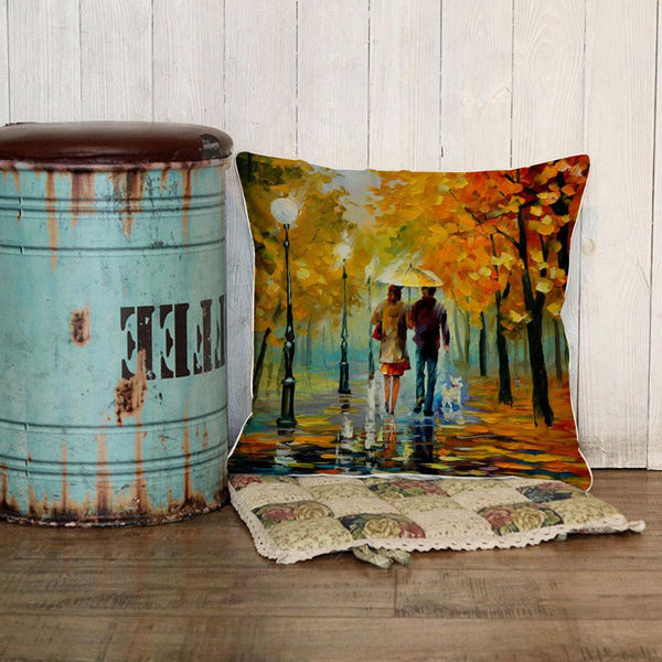 Oil Painting Sofa Bed Home Decoration  Pillow Case Cushion Cover