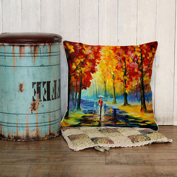 Oil Painting Sofa Bed Home Decoration  Pillow Case Cushion Cover