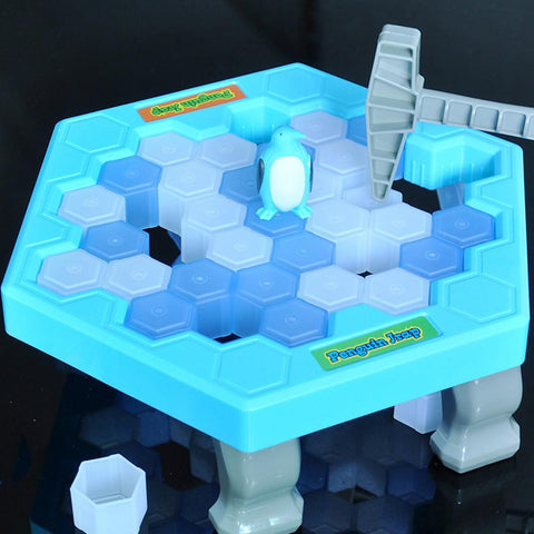 HOT Save Penguin Ice Kids Puzzle Game Break Ice Block Hammer Trap Party Toy