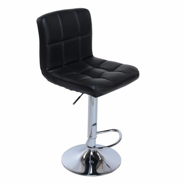 2Pcs Adjustable Bar Chair Leather Bar Stool Rotating Chair Kitchen Chair Gas Lift for home commerical Black White MAYITR