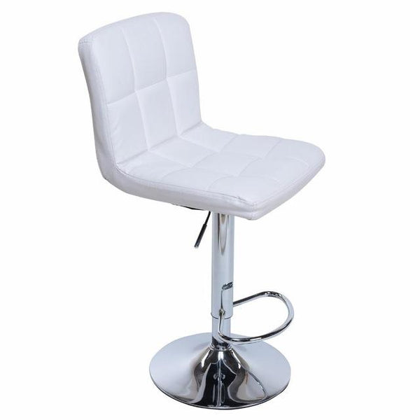 2Pcs Adjustable Bar Chair Leather Bar Stool Rotating Chair Kitchen Chair Gas Lift for home commerical Black White MAYITR