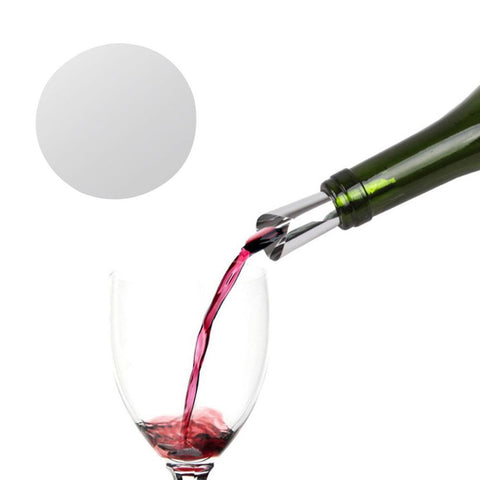 PREUP Foldable Wine Pourer Leak Proof Spouts Aluminum Foil Wine Whisky Pourer Flexible Reusable Drop Stop Pouring Disc