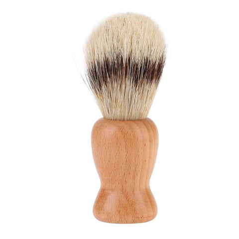 Men's Bristle Shaving Brush Wood Handle For Barber Tool Male's Wet Shaving Facial Cleaning Tool Yellow Hair Shaving Tool