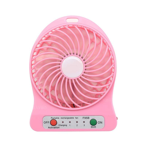 USB Mini Fan Portable Electric Fans LED Portable Rechargeable Desktop Fan Cooling air conditioner portable fan has a battery