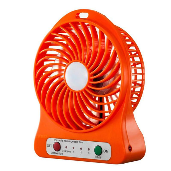 USB Mini Fan Portable Electric Fans LED Portable Rechargeable Desktop Fan Cooling air conditioner portable fan has a battery