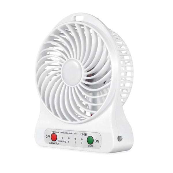 USB Mini Fan Portable Electric Fans LED Portable Rechargeable Desktop Fan Cooling air conditioner portable fan has a battery